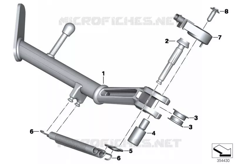 Bequille laterale BMW Motorrad BMW Motorrad R 1250 2017 K5x  K52 (0J61, 0J63)