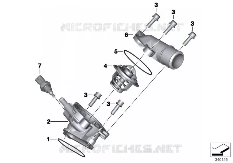 Boîtier de thermostat avec thermostat BMW Motorrad BMW Motorrad S 1000 2016   K47 (0D52, 0D62)
