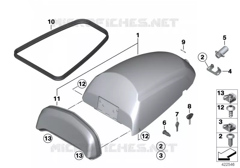 Boitier pour radiotelephone BMW Motorrad BMW Motorrad F 800 2011 K7x  K72 (0B02, 0B12)