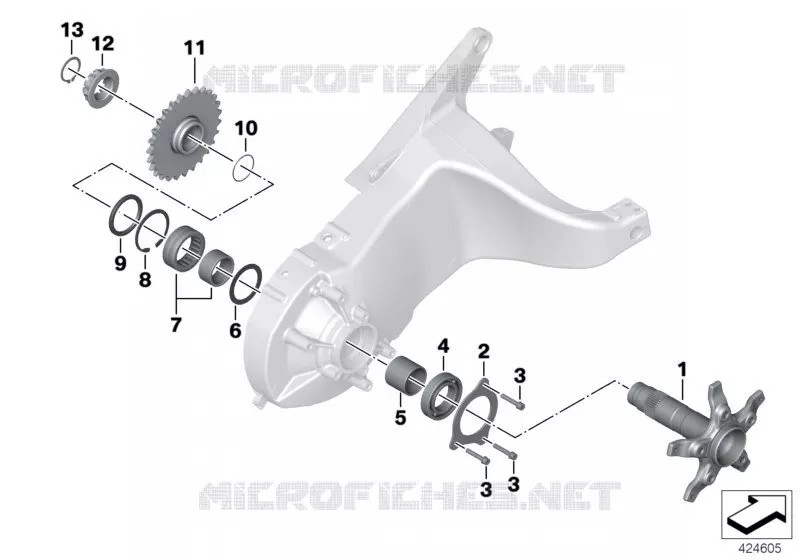 Bras oscillant AR arbre transmission BMW Motorrad BMW Motorrad C 650 2014   K19 (0C05, 0C15)