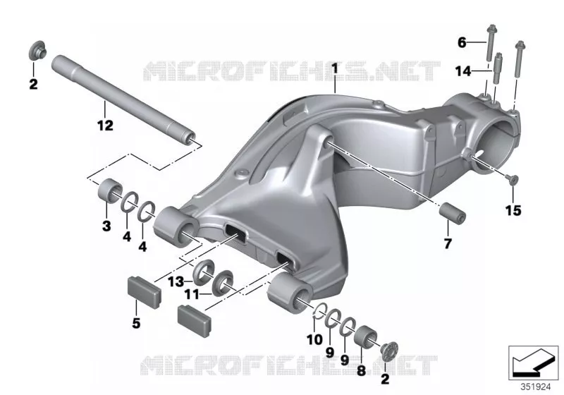 Bras oscillant BMW Motorrad BMW Motorrad F 800 2004 K7x  K71 (0234,0244)