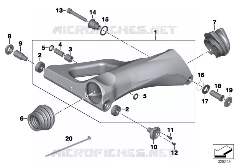 Bras oscillant BMW Motorrad BMW Motorrad K 1600 2010 6 cyl.  K48 (0602, 0612)