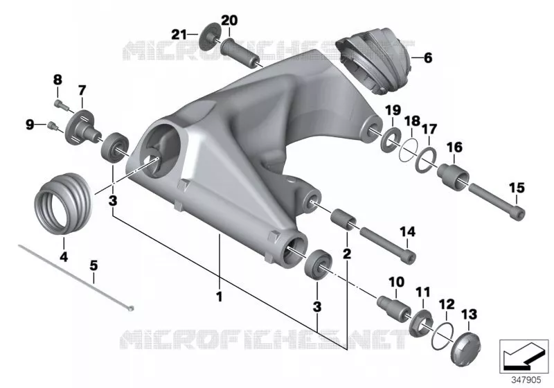 Bras oscillant BMW Motorrad BMW Motorrad R 1200 2004 K2x  K29 (0366,0396)