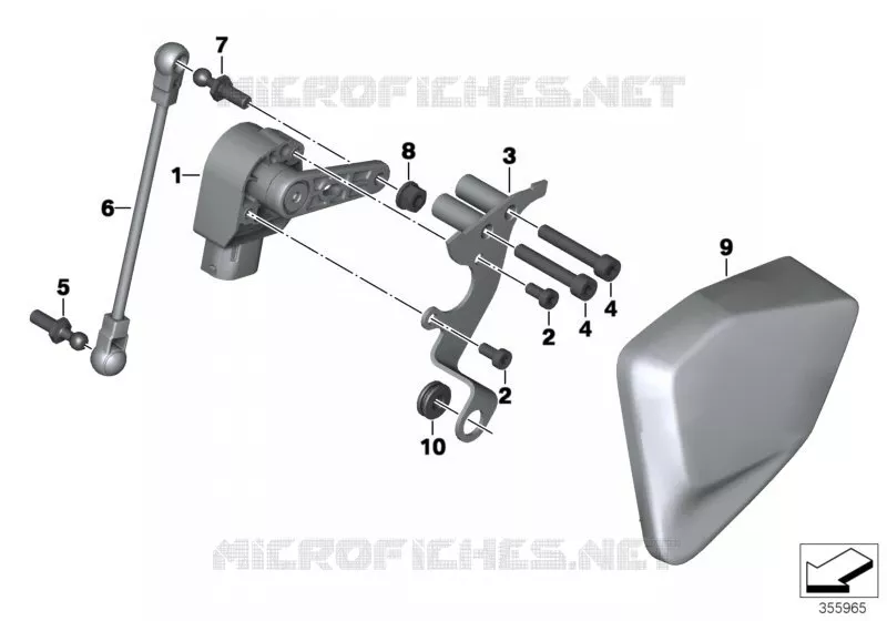 Capteur dassiette arrière BMW Motorrad BMW Motorrad R 1200 2011 K5x  K50 (0A01, 0A11)