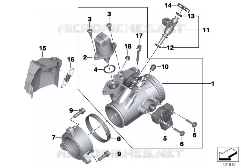 Carter de volet de depart BMW Motorrad BMW Motorrad R nineT 2015   K22 (0J11, 0J13)