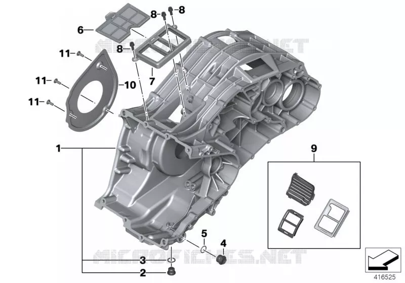 Carter moteur inférieur BMW Motorrad BMW Motorrad C 650 2014   K19 (0C05, 0C15)