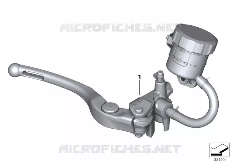 Commande de poignée de frein BMW Motorrad BMW Motorrad S 1000 2015   K46 (0D50, 0D60)