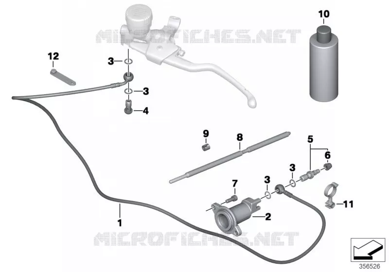 Commande dembrayage BMW Motorrad BMW Motorrad R 900 2005 K2x  K26 (0367,0387)