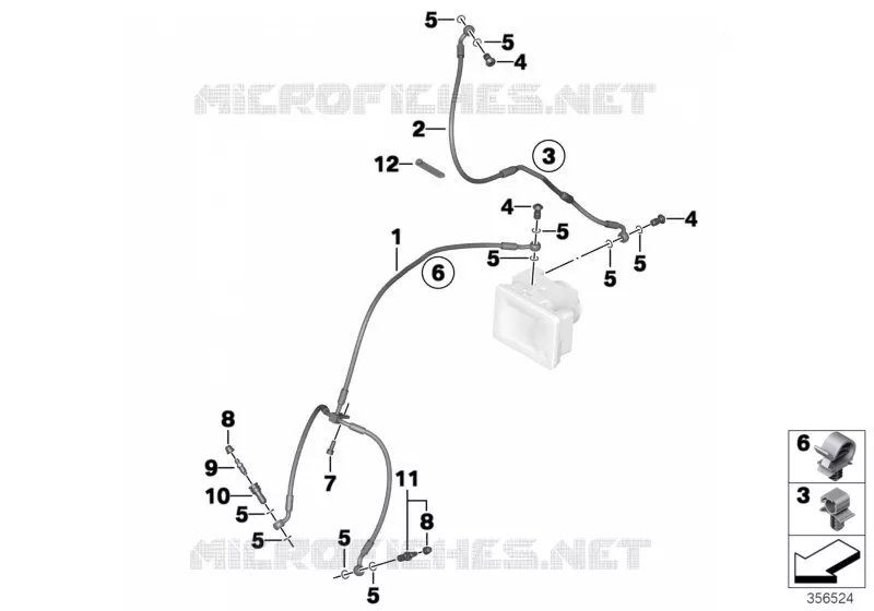 Conduite de frein avant BMW Motorrad BMW Motorrad R 1250 2017 K5x  K52 (0J61, 0J63)