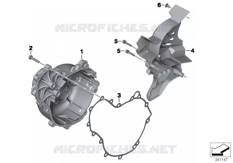 Couvercle de carter de moteur droite BMW Motorrad BMW Motorrad F 800 2006 K7x  K72 (0219,0229)