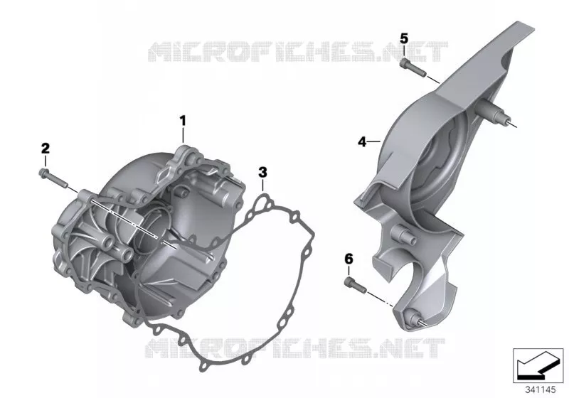 Couvercle de carter de moteur droite BMW Motorrad BMW Motorrad F 800 2011 K7x  K71 (0B03, 0B13)