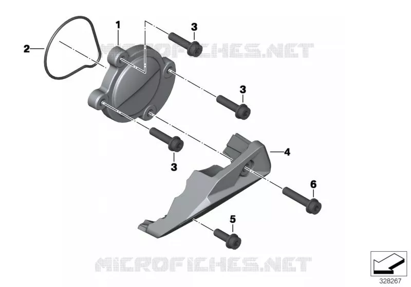 Couvercle de carter de moteur gauche BMW Motorrad BMW Motorrad K 1600 2015 6 cyl.  K48 (0F01, 0F11)
