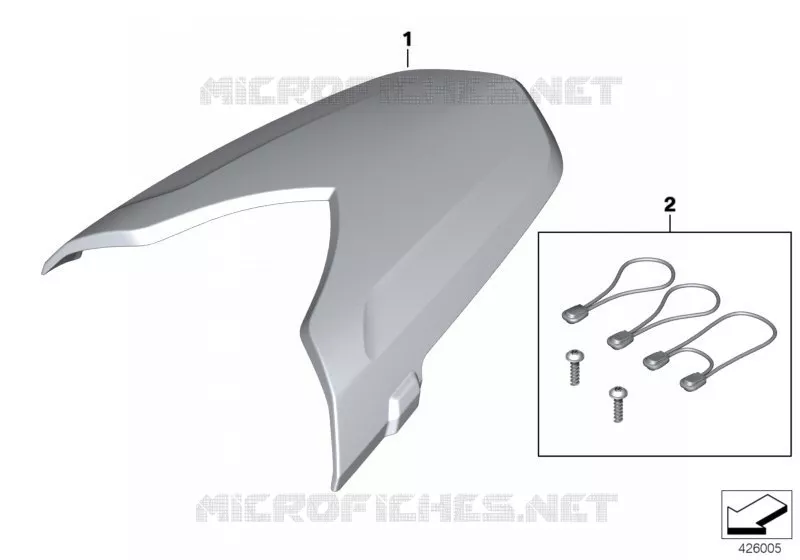 Couvercle du siège du passager BMW Motorrad BMW Motorrad F 800 2015 K7x  K73 (0B54, 0B64)