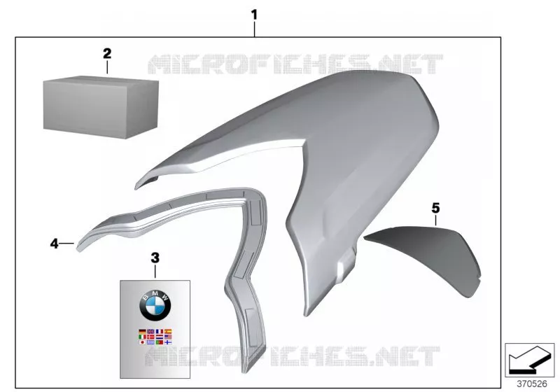 Couvre-selle passager BMW Motorrad BMW Motorrad F 800 2015 K7x  K73 (0B54, 0B64)
