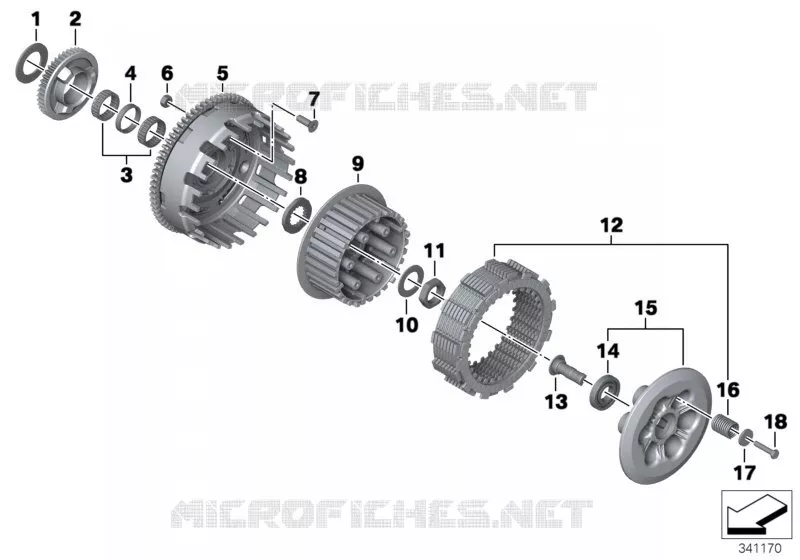 Embrayage - pièces singul. BMW Motorrad BMW Motorrad F 800 2013 K7x  K73 (0B04, 0B14)