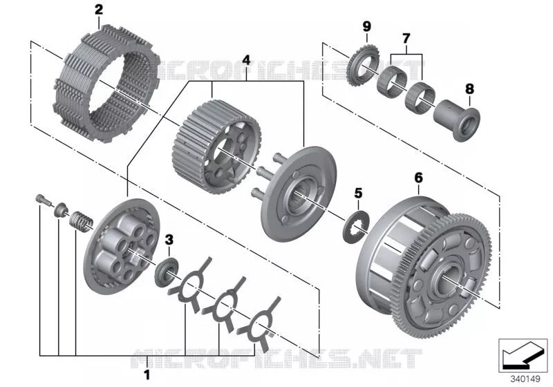 Embrayage - pièces singul. BMW Motorrad BMW Motorrad S 1000 2013   K47 (0D02, 0D12)