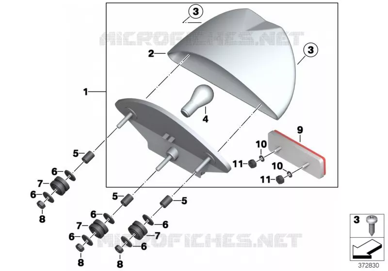 Feu arrière BMW Motorrad BMW Motorrad F 800 2005 K7x  K73 (0217,0227)