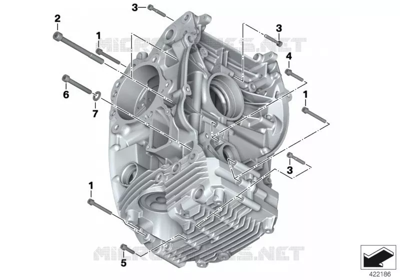 Fixation à vis carter de moteur à gauche BMW Motorrad BMW Motorrad R 1200 2008 K2x  K26 (0430,0440)