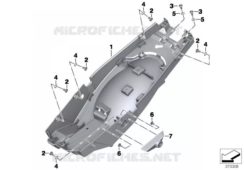 Garde-boue arrière BMW Motorrad BMW Motorrad R 1200 2014 K5x  K54 (0A05, 0A15)