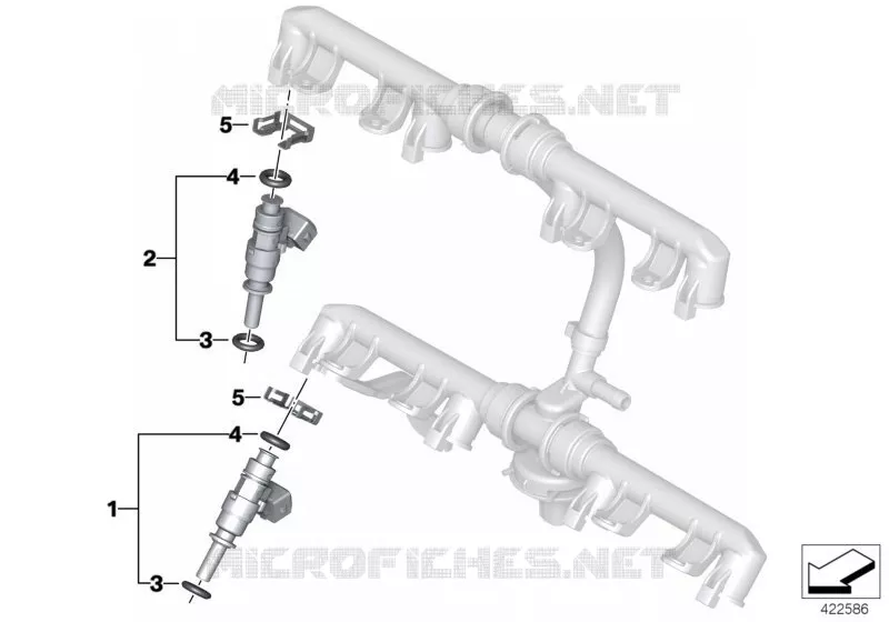 Injecteurs, injecteurs de démarrage BMW Motorrad BMW Motorrad S 1000 2015   K46 (0D50, 0D60)