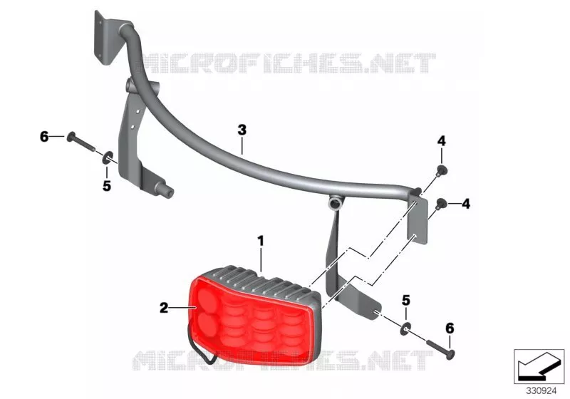 Lampe clignotante de signal. (LED) rouge BMW Motorrad BMW Motorrad F 800 2011 K7x  K72 (0B02, 0B12)