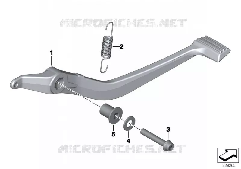 Pédale de frein av. bâti de liaison BMW Motorrad BMW Motorrad K 1600 2017 6 cyl.  K61 (0F51, 0F53)