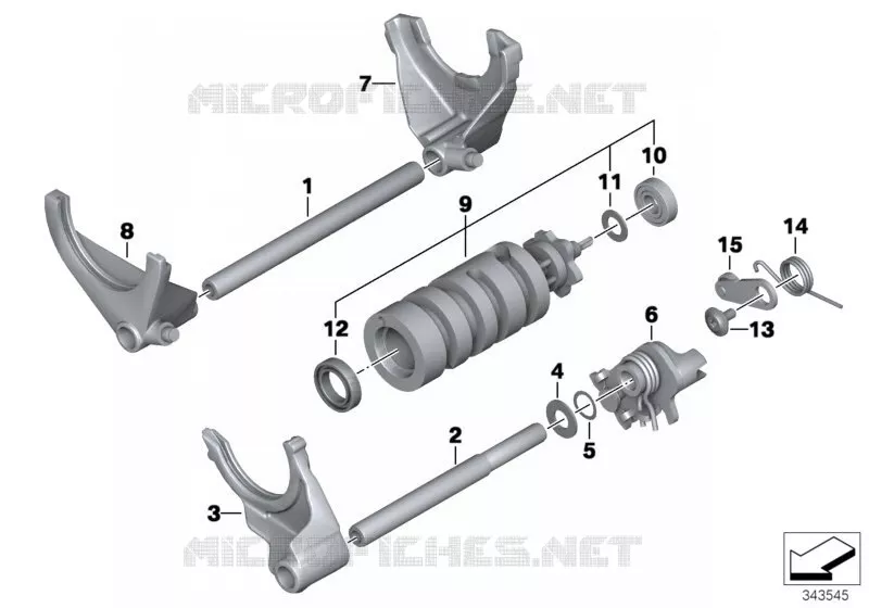 Pièces de boîte 6 vitesses BMW Motorrad BMW Motorrad R nineT 2015   K23 (0J31, 0J33)