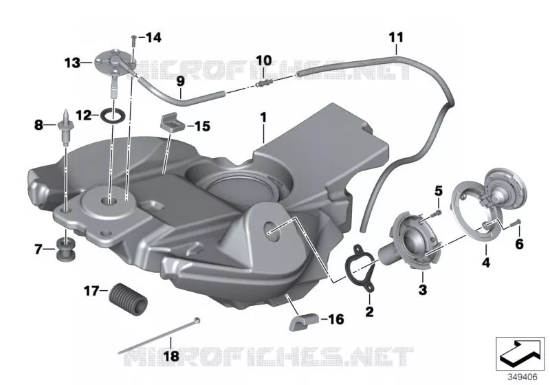 Pieces de reservoir a carburant BMW Motorrad BMW Motorrad F 800 2005 K7x  K73 (0217,0227)