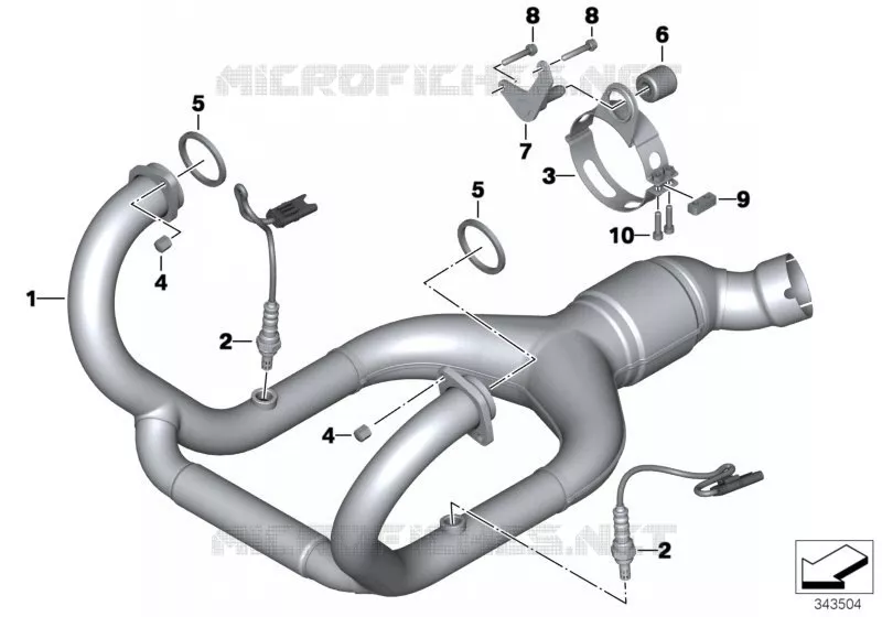 Pièces déchappement avec fixation BMW Motorrad BMW Motorrad R 1200 2006 K2x  K25 (0303,0313)