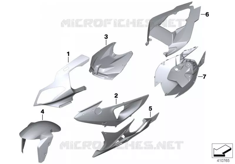Pièces en appret BMW Motorrad BMW Motorrad S 1000 2010   K46 (0524,0534)