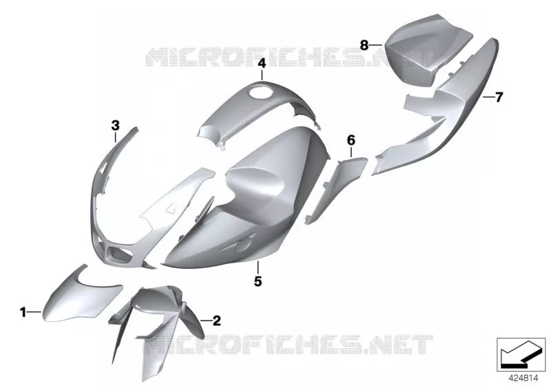 Pièces peintes WN22 cosmicblue BMW Motorrad BMW Motorrad R 1200 2004 K2x  K29 (0366,0396)