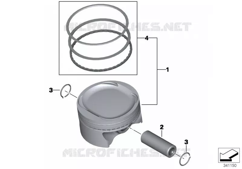 Piston avec segments et axe BMW Motorrad BMW Motorrad G 650 2007 X  K15 (0141,0151)