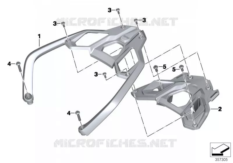 Poignee arriere BMW Motorrad BMW Motorrad R 1200 2015 K5x  K50 (0A51, 0A61)