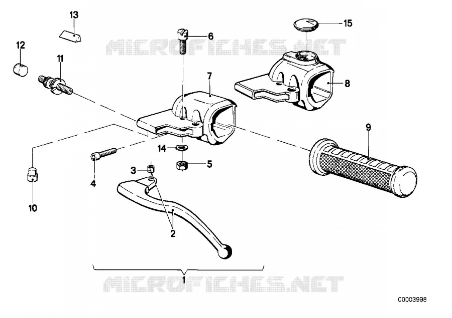 Poignee gauche BMW Motorrad BMW Motorrad Classic R 60 1973 Boxer (69-76)  R60