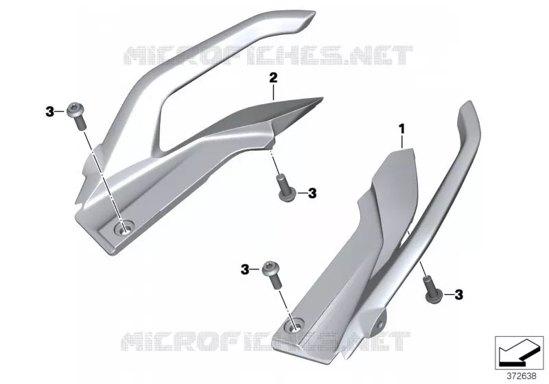 Poignées de maintien BMW Motorrad BMW Motorrad R 1200 2014 K5x  K54 (0A05, 0A15)