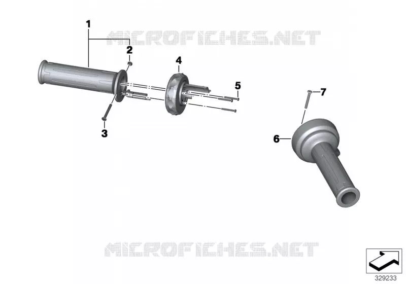 Poignées guidon chauff./ Multi-Control. BMW Motorrad BMW Motorrad R 1200 2014 K5x  K54 (0A05, 0A15)