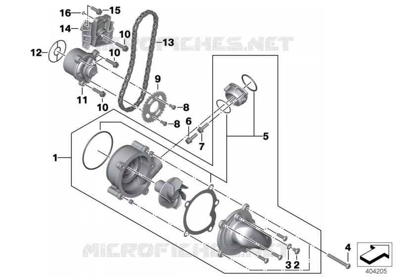 Pompe liquide refroidissement / huile BMW Motorrad BMW Motorrad S 1000 2016   K47 (0D52, 0D62)