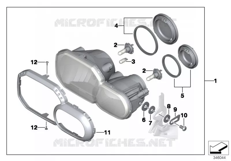 Projecteur BMW Motorrad BMW Motorrad F 700 2014 K7x  K70 (0B06, 0B16)