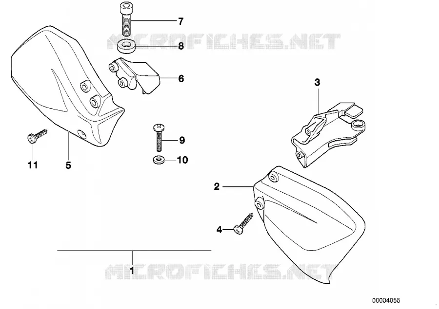 Protection des mains administration BMW Motorrad BMW Motorrad R 850 1994 4V  259R (0401,0406)