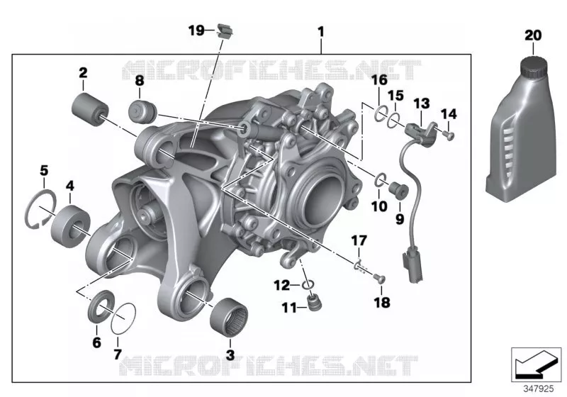 Renvoi dangle avec ventilation BMW Motorrad BMW Motorrad R 1200 2008 K2x  K25 (0450,0460)