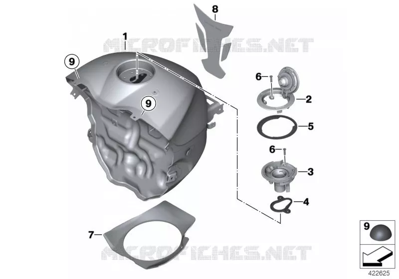 Réservoir de carburant BMW Motorrad BMW Motorrad S 1000 2013   K47 (0D02, 0D12)