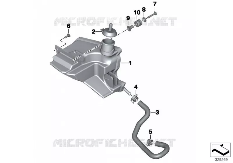 Réservoir tampon BMW Motorrad BMW Motorrad K 1600 2015 6 cyl.  K48 (0F01, 0F11)