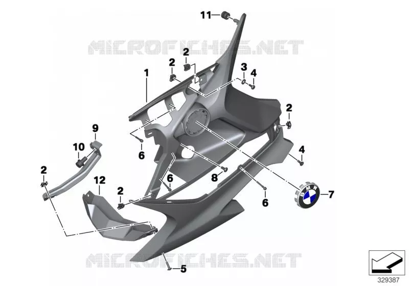 Sabot de carénage BMW Motorrad BMW Motorrad F 800 2015 K7x  K71 (0B53, 0B63)
