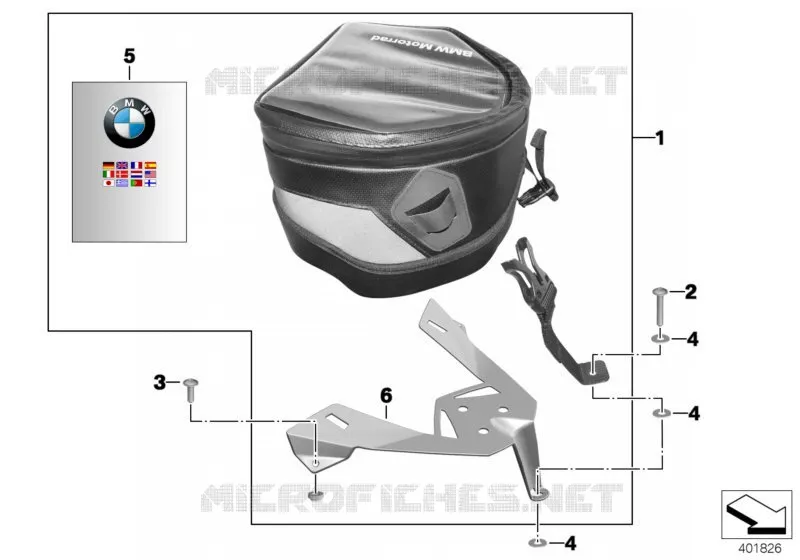 Sac de reservoir BMW Motorrad BMW Motorrad S 1000 2010   K46 (0524,0534)