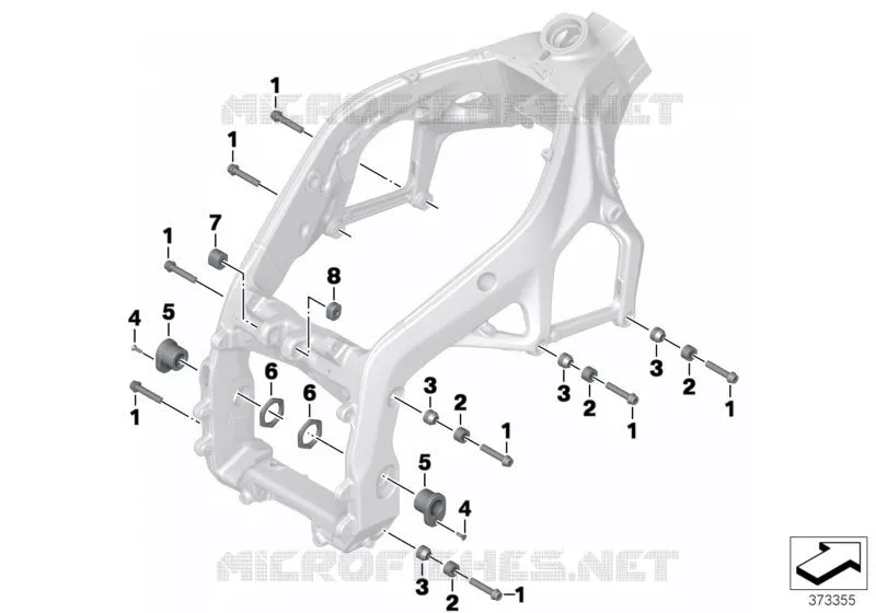 Suspension moteur-pivot bras oscillant BMW Motorrad BMW Motorrad S 1000 2013   K46 (0D10,0D21)