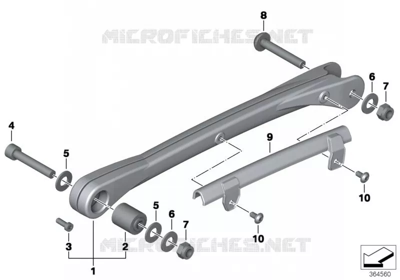 Tirants avec fixation BMW Motorrad BMW Motorrad R 1200 2003 K2x  K28 (0328,0338)