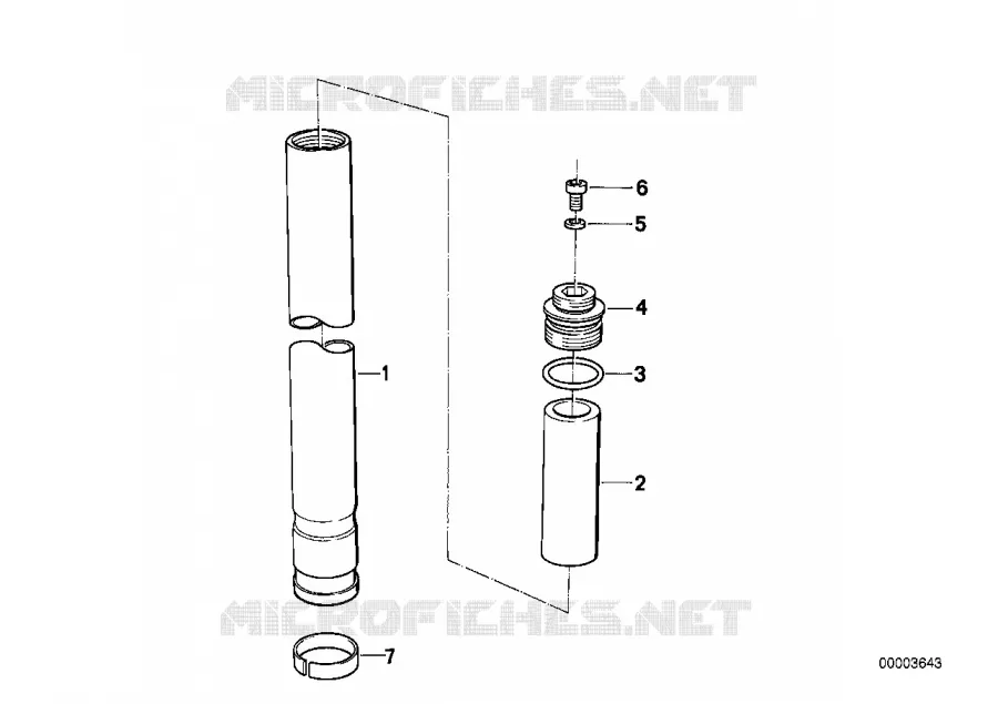 Tube de fourche BMW Motorrad BMW Motorrad Classic R 80 1996 2V (96)  R80