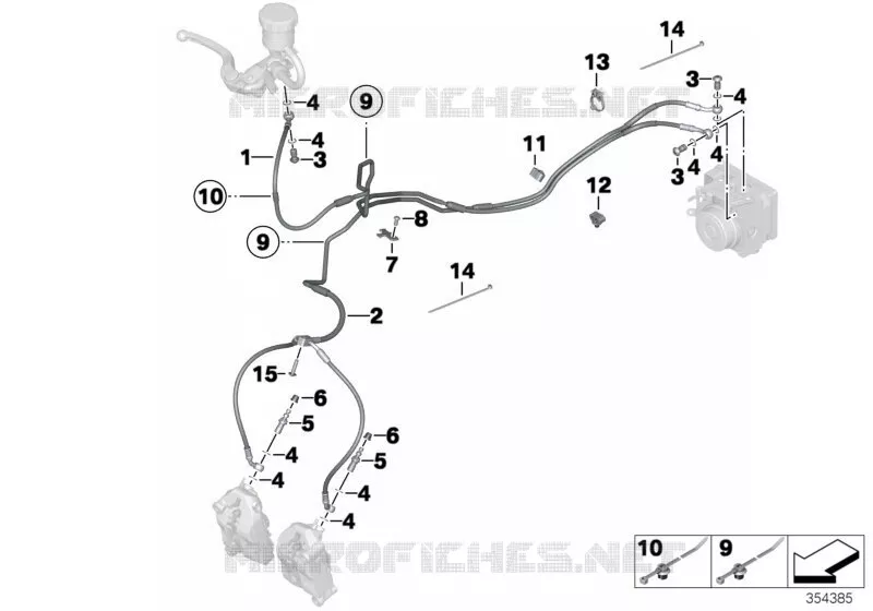 Tuyau de frein avant BMW Motorrad BMW Motorrad S 1000 2016   K47 (0D52, 0D62)