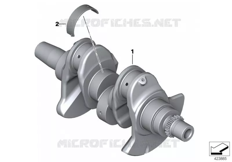 Vilebrequin avec coussinets BMW Motorrad BMW Motorrad F 800 2015 K7x  K71 (0B53, 0B63)