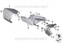 Carénage tête de fourche médian Cadre et pièces accolées C 650 bmw-moto 2014  72930